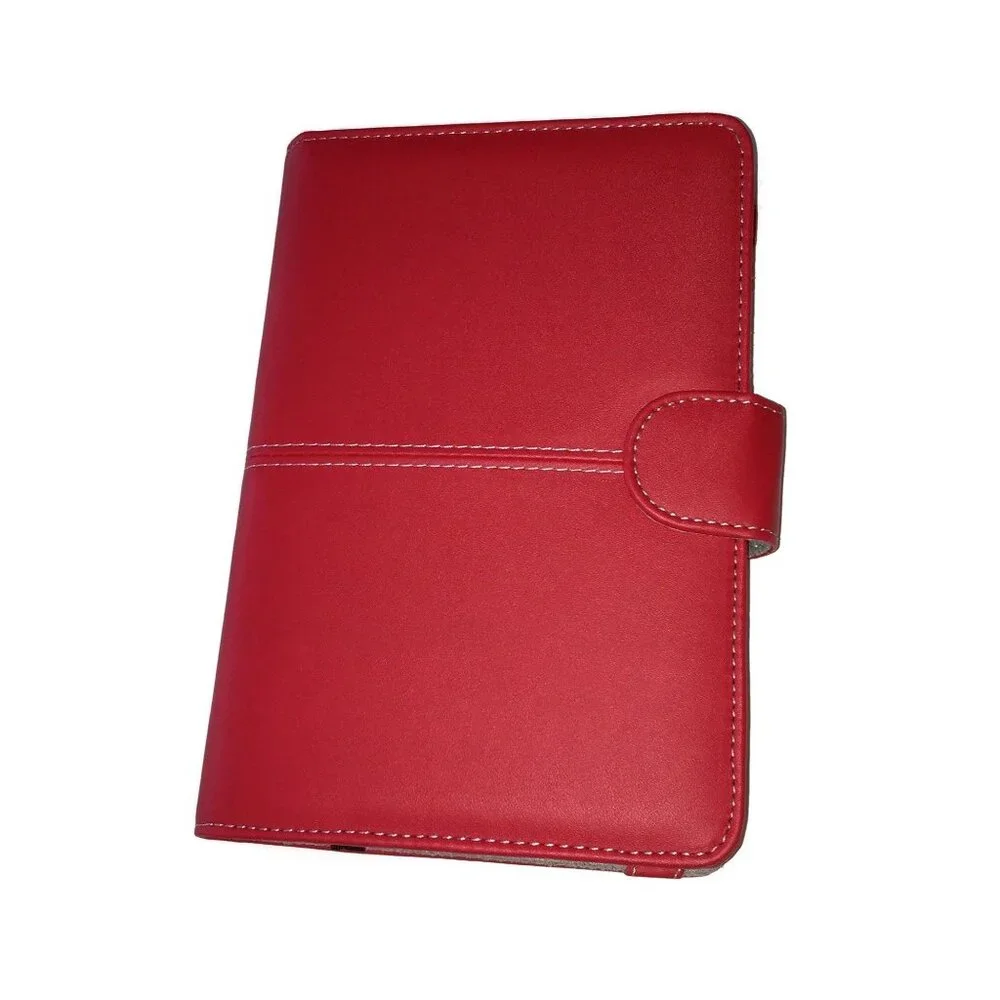 Red Faux Leather Kindle 3 Keyboard Case Cover